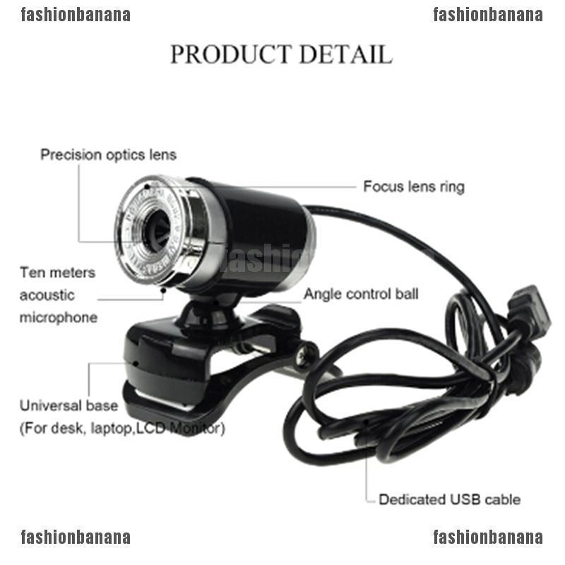 Webcam FBVN 5 Megapixel HD USB xoay 360 độ có kẹp tiện dụng