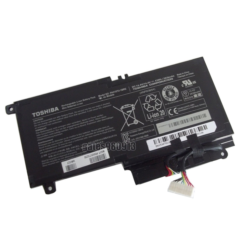 Pin Laptop TOSHIBA PA5107U  - 4 CELL - Satellite L40 L40-A, L40-B, L45 L45D, L45-A, L45-B, L50-A, L50-B, L55 L55D