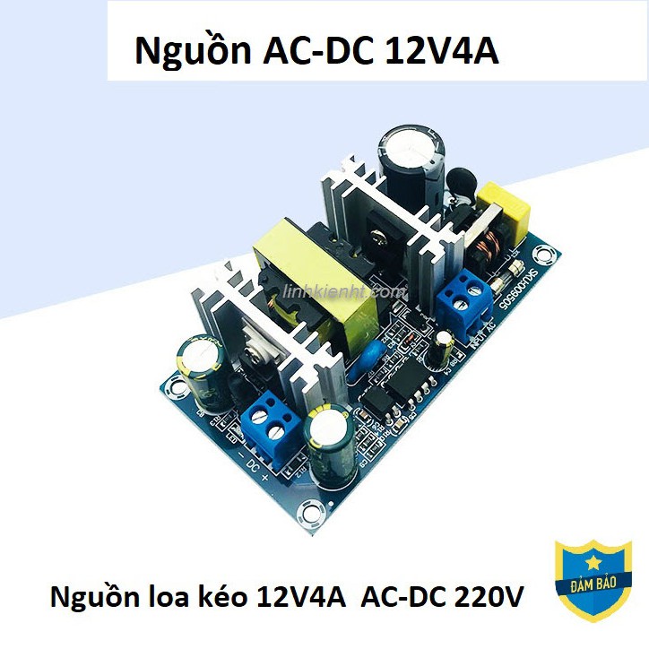 Mạch nguồn 12V4A 12v 4A dùng cho loa kéo, nguồn diy loa bluetooth