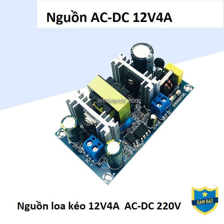 Mạch nguồn 12V4A nguồn diy loa bluetooth 12v 4A dùng cho loa kéo