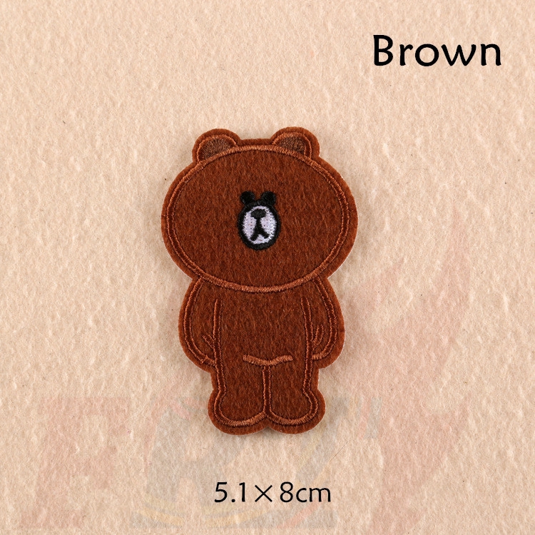 ❀ Người Yêu Thị Trấn Dòng - Màu Nâu cony Sắt Trên Miếng Vá ❀ 1 Miếng Dán Ủi Lên Quần Áo