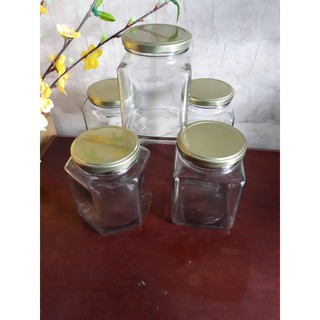 Set 06 hủ thủy tinh 750ml - Hủ Lục Giác & Hủ Vuông ( Loại cao cấp )