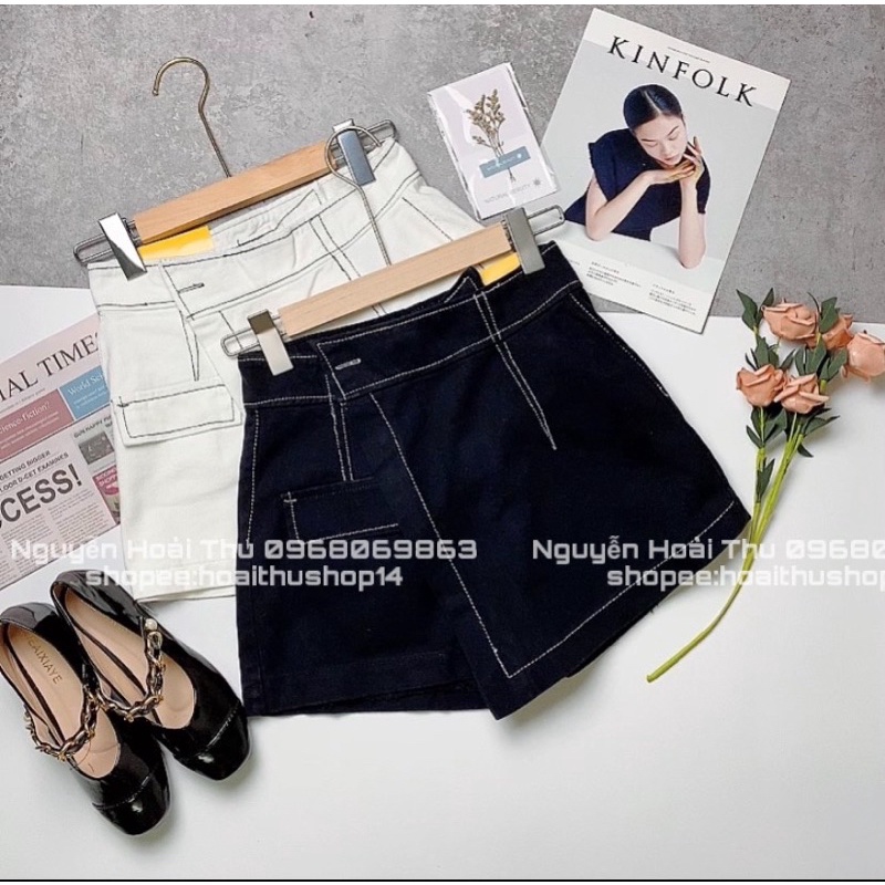 Chân váy ulzzang lệch vạt chỉ nổi siêu hot | BigBuy360 - bigbuy360.vn