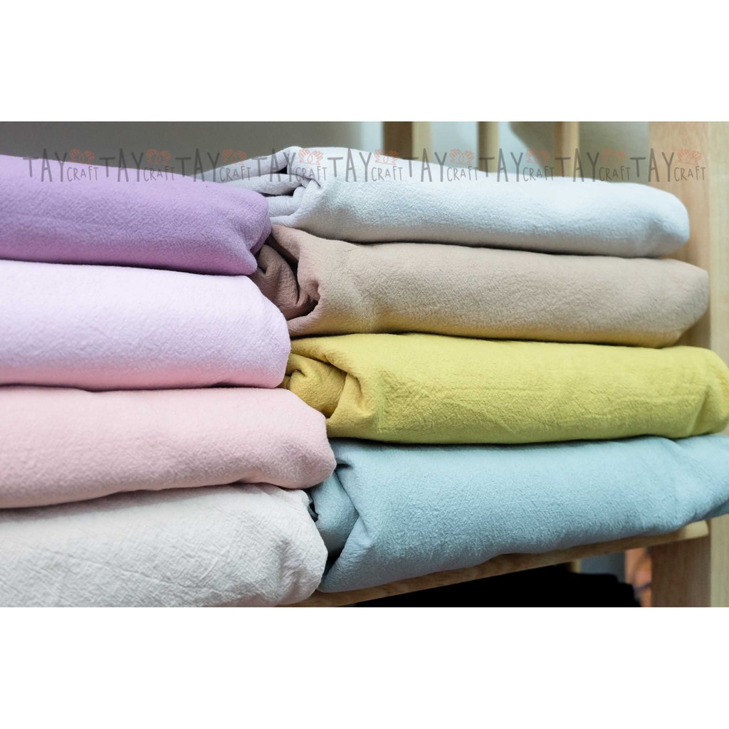 Vải cotton crepe nhăn  190gr KT 50x140cm