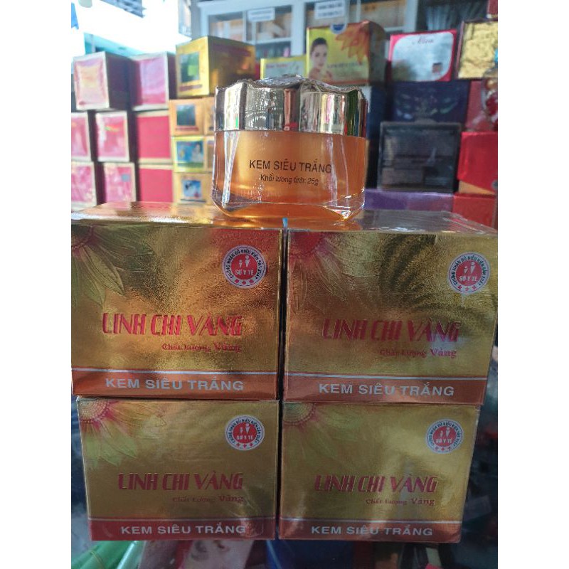 kem linh chi vàng dưỡng trắng da 25gr