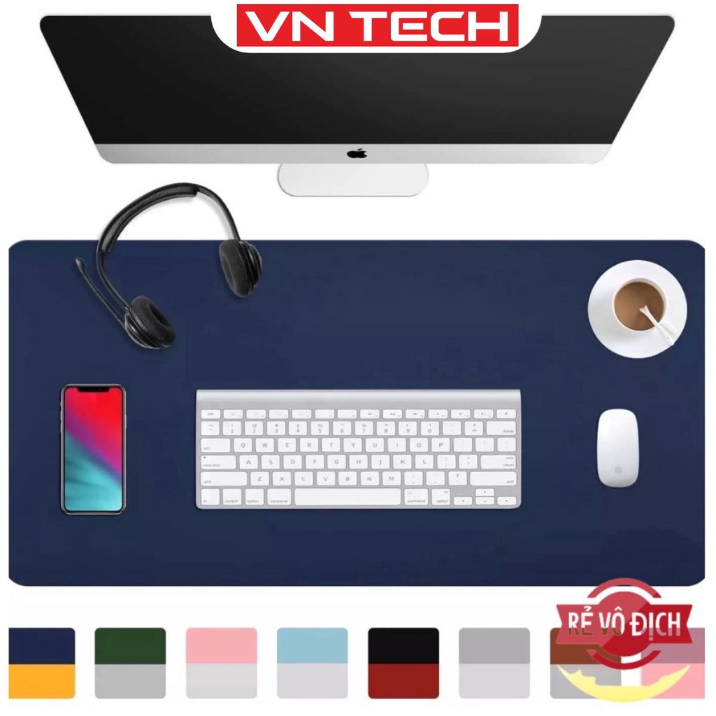 [DeskPad 120x50cm] Thảm Da PU Trải Bàn Làm Việc DeskPad Size Lớn Kiêm Bàn Di Chuột Máy Tính Mouse Pad Cỡ Lớn Chống Nước