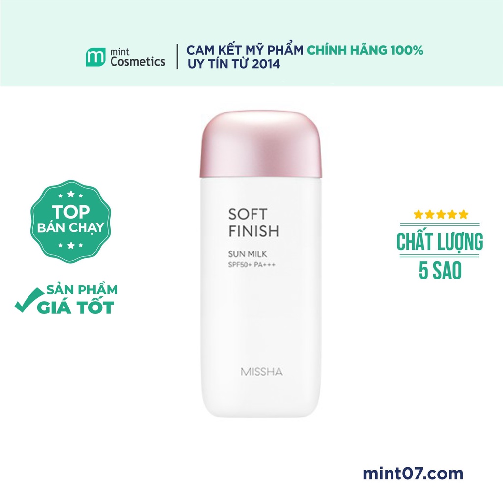 Kem Chống Nắng Missha Soft Finish Sun Milk SPF50 70ML