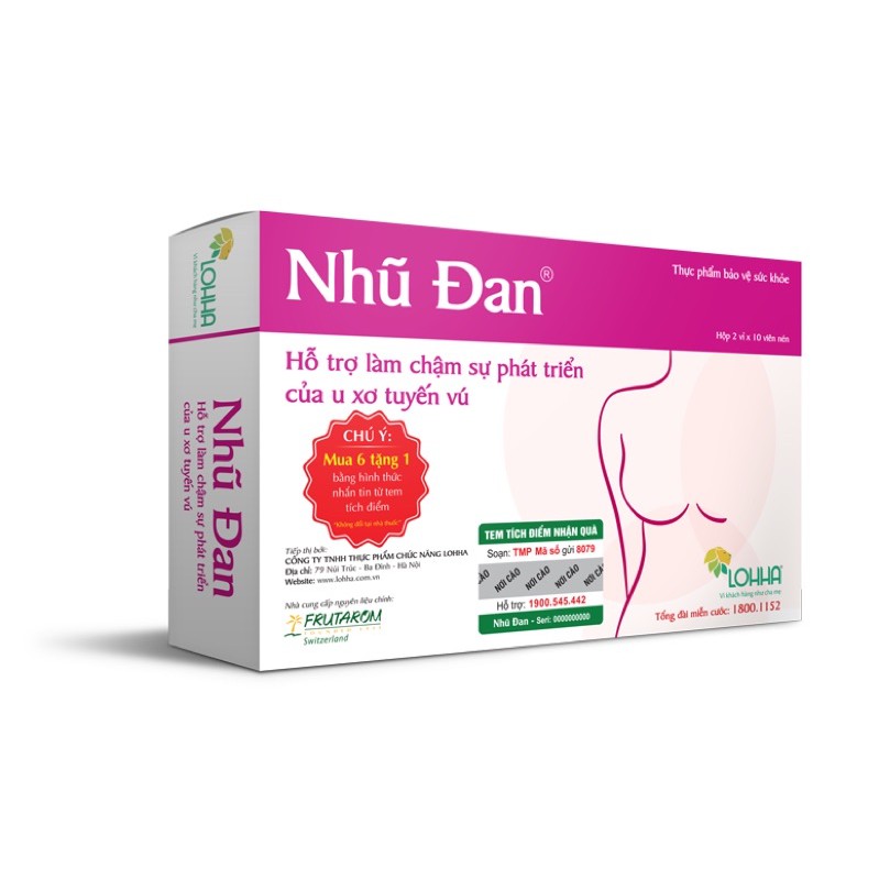 NHŨ ĐAN- hỗ trợ làm chậm sự phát triển u xơ tuyến vú (hộp 20viên)- Nhà thuốc Phương Linh