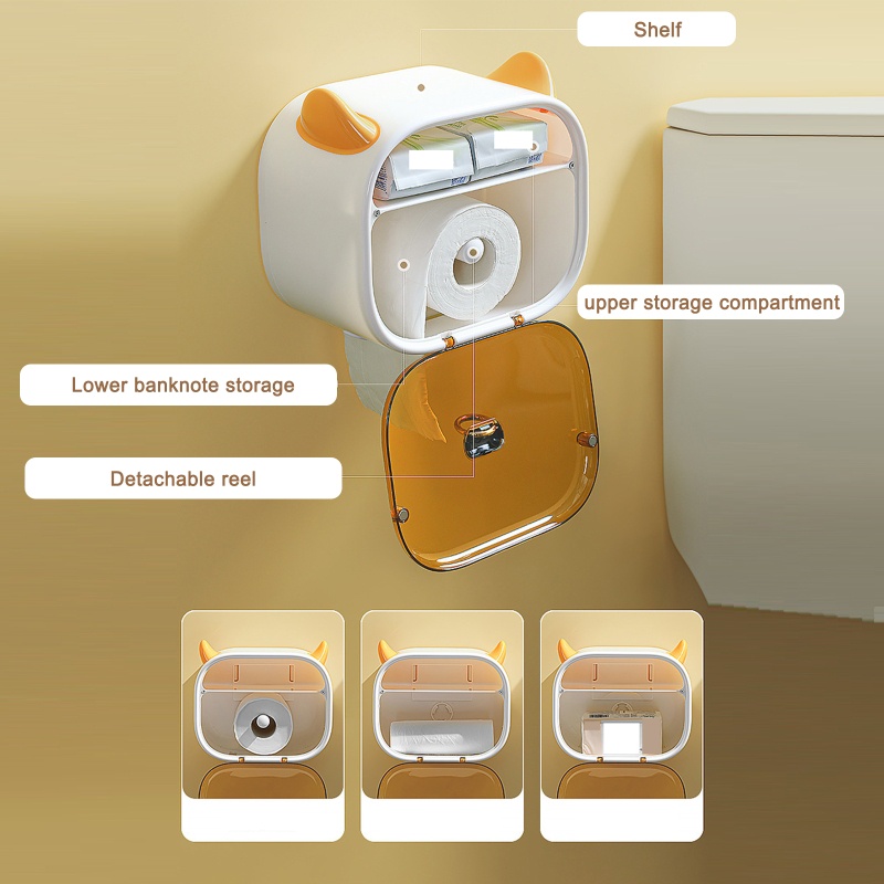 Giá Đỡ Cuộn Giấy Vệ Sinh Gắn Tường Đa Năng Tiện Dụng