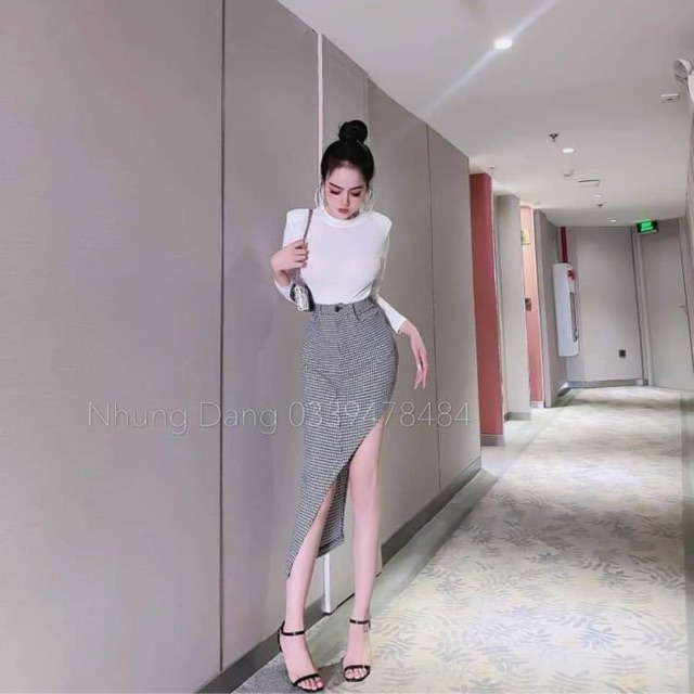 ❤️ ẢNH CHỤP THẬT SET ÁO + CHÂN VÁY CARO XÉO #175k
