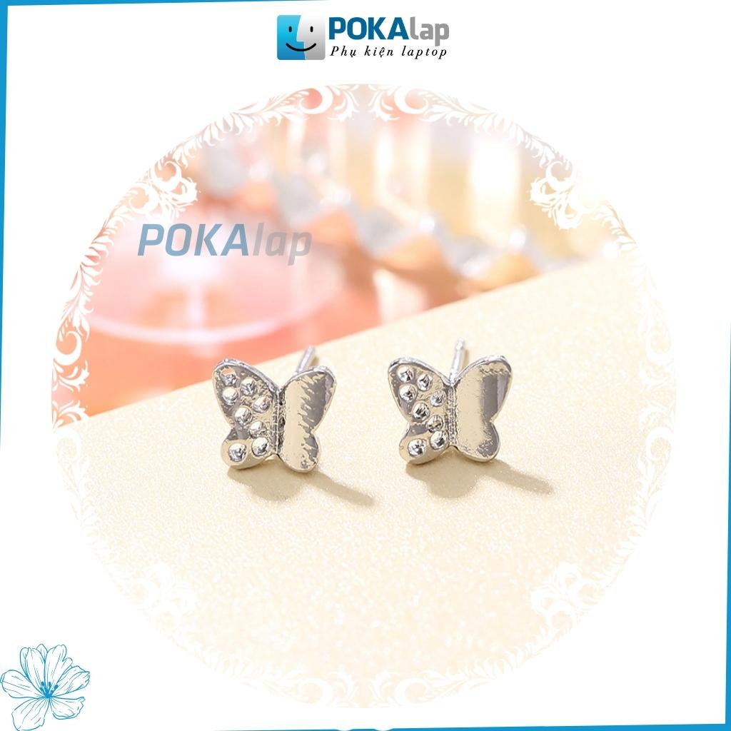 Khuyên tai hợp kim POKA28 thiết kế đơn giản, nhỏ gọn hợp thời trang phong cách Hàn Quốc cho nữ - POKALAP
