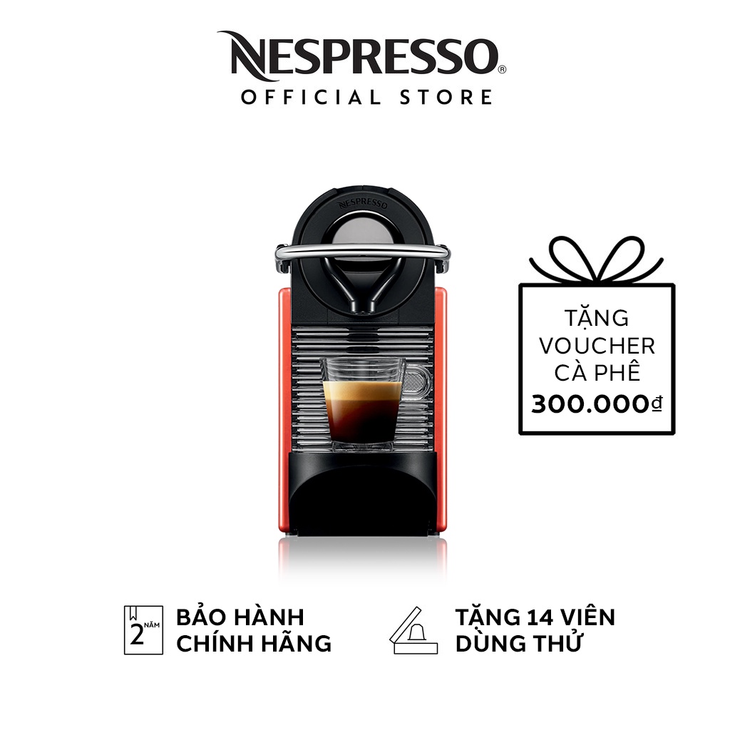 [Mã ELHADEV giảm 4% đơn 300K] Máy pha cà phê Nespresso Pixie Đỏ