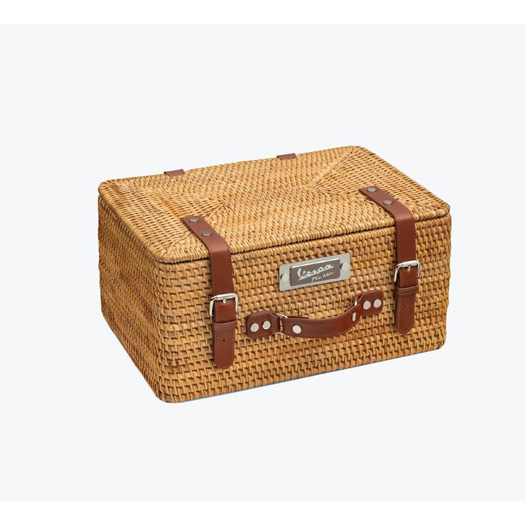 Giỏ Mây Vespa Picnic ( Chính Hãng ) Piaggio Chất Liệu !00% Mây Kiểu Dáng Thời Trang Giá Sỉ