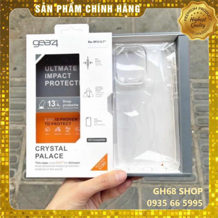 Ốp lưng Kính Gear4 trong suốt iPhone 13, 13 Pro, 13 Pro Max chống sốc khoe vẻ đẹp sang trọng của máy Full Box
