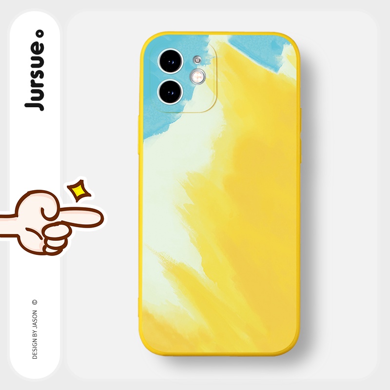 Ốp lưng JURSUE mềm hình cặp đôi dễ thương đẹp cho iPhone 13 12 11 Pro Max SE 2020 X XR XS ip 8 7 6 6S Plus kute Y260