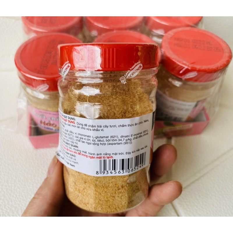 Muối Hảo Hảo chua cay chính hãng Acecook hũ 120g, muối mì Hảo Hảo chấm hoa quả cực ngon