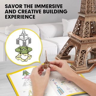 Mô hình giấy 3D CubicFun - Tháp Eiffel - Pháp DS0998h/L091h