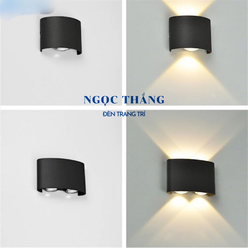 Đèn Led hắt tường treo tường trang trí trong nhà ngoài trời 2 bóng 4 bóng 6 bóng 8 bóng Led 220V VNT624 Ngọc Thắng