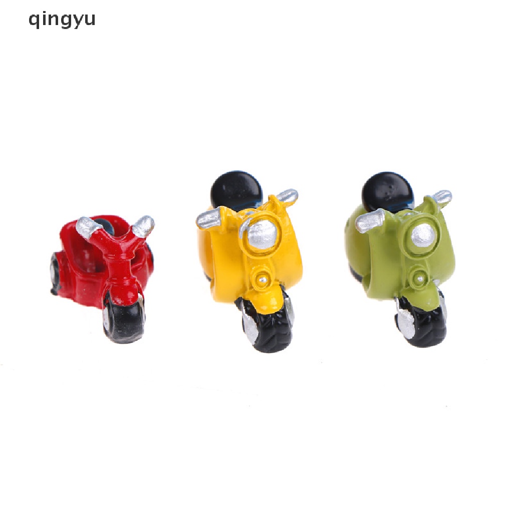 Mô Hình Xe Ba Bánh Mini Trang Trí Nhà Búp Bê