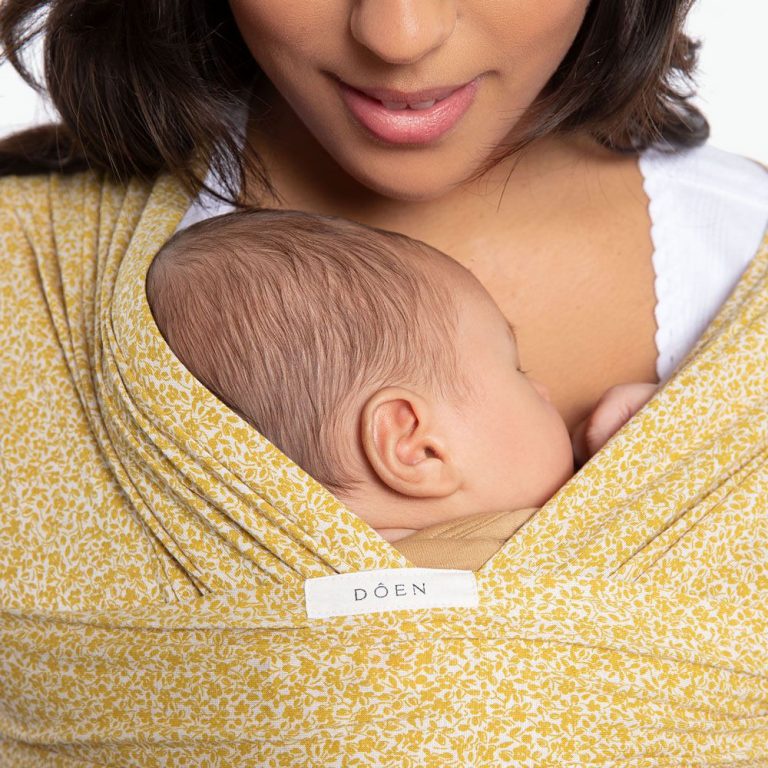 Địu vải Ergobaby Aura Baby Wrap cho bé 0m+ , đai địu trợ lực em bé sơ sinh - Monnie Kids