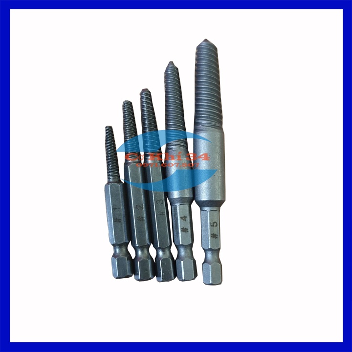 Bộ tháo ốc gãy chuôi lục giác cho máy khoan, máy bắn vít 5 pcs