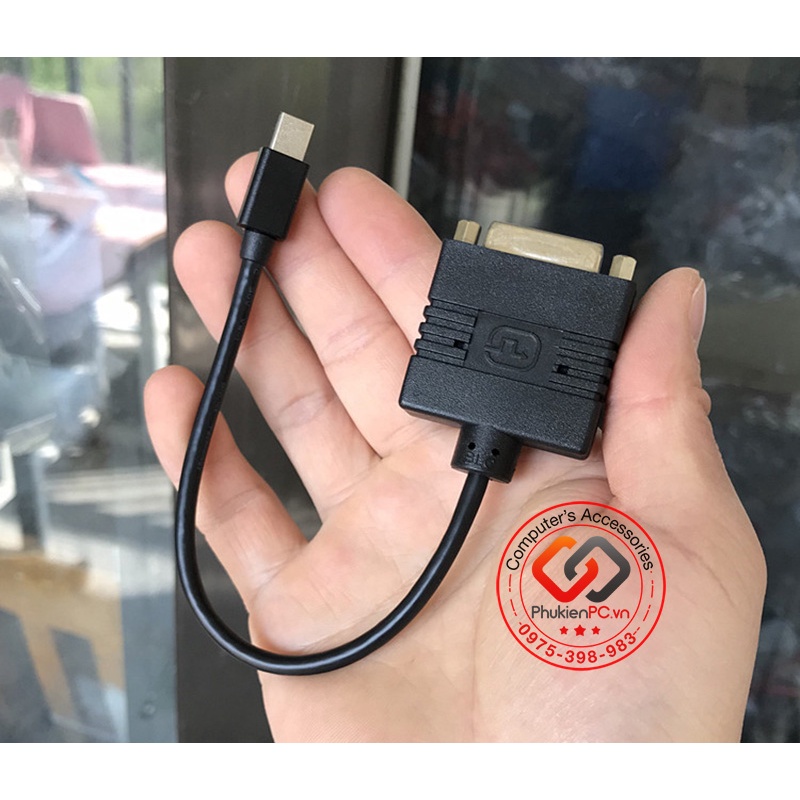 Passive Adapter chuyển đổi Mini Displayport sang DVI 24+5 FullHD 1080 dùngkết nối card màn hình VGA, Laptop ra màn hình