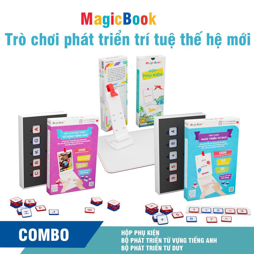 Trọn bộ phát triển Từ Vựng Tiếng Anh và Bộ Phát Tư Duy - Trò chơi phát triển trí tuệ trẻ em - Magicbook - Size M Box
