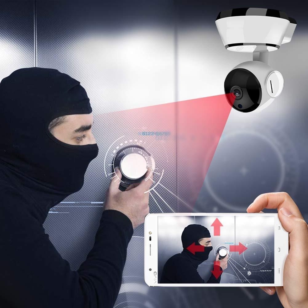 Camera giám sát, Camera wifi mini an ninh V380 phát hiện chuyển động - đàm thoại hai chiều - xoay 360 độ