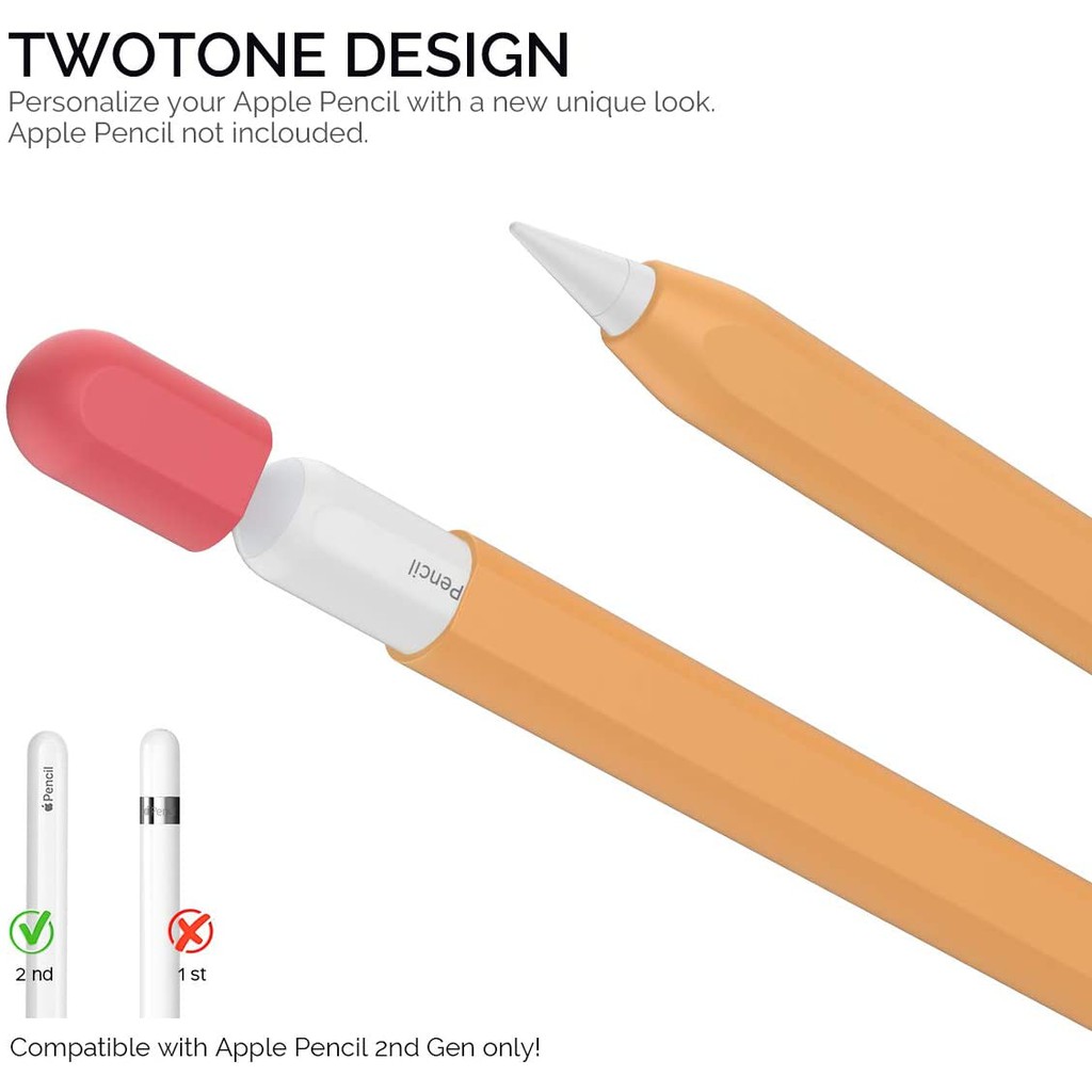 Ốp Silicon cho Bút Apple Pencil 1 Kiểu bút chì - 5 Màu Pastel Dễ thương và Xinh xắn