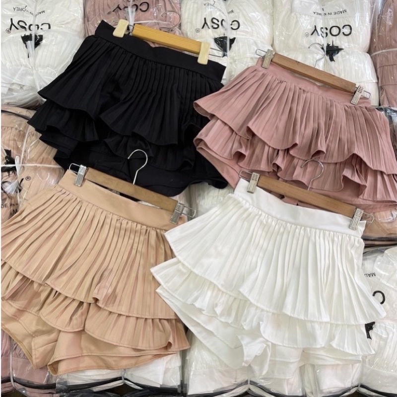 Chân váy ngắn xoè nữ dập ly tầng Pumi | BigBuy360 - bigbuy360.vn