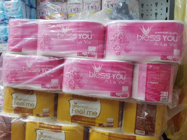 GIẤY VỆ SINH BLESS YOU FEEL ME MÀU VÀNG 10 CUỘN