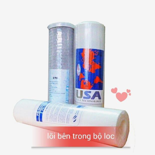 Máy lọc nước, bộ lọc thô,Bộ lọc nước sinh hoạt 3 cấp lọc 10 inch