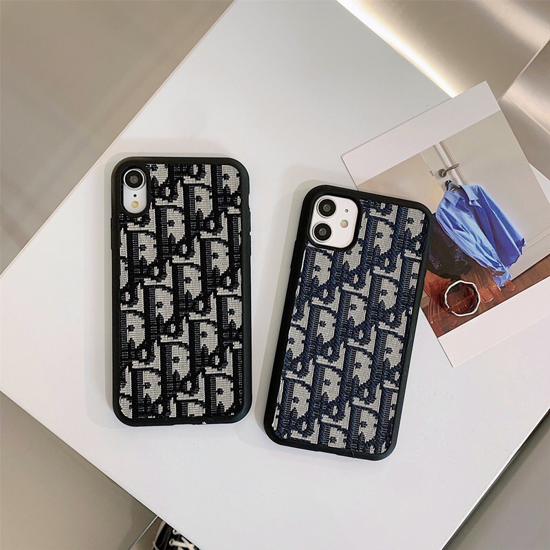 Ốp Điện Thoại Vải Thêu Họa Tiết Dior Vintage Cho 12 Mini Se2 Xr Xs 12pro Max | BigBuy360 - bigbuy360.vn