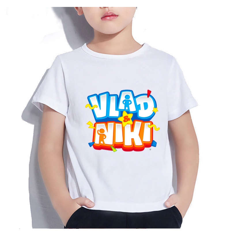 NEW 💥 Áo Thun Tay Ngắn In Họa Tiết Vlad Niki Thời Trang Mùa Hè Dành Cho Bé Trai 2022