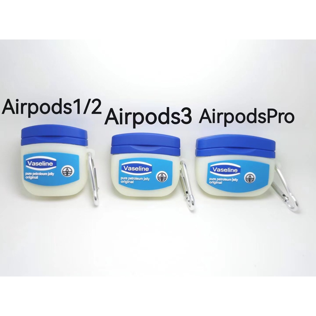 VASELINE Vỏ Bảo Vệ Hộp Sạc Tai Nghe airpods 1 2 3 pro 2 bluetooth Không Dây Chất Liệu Silicon Mềm Hình Bình Hoa Sáng Tạo