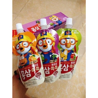 Combo 10 túi nước trái cây hồng sâm paldo 100ml hàn quốc