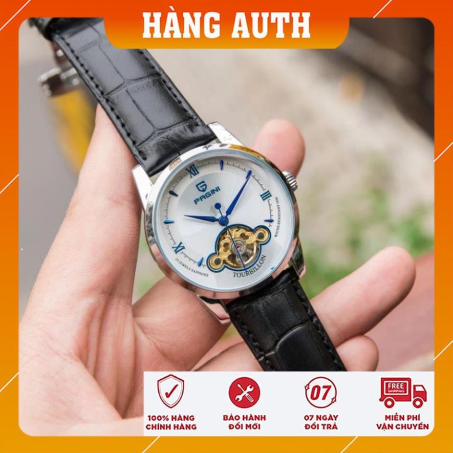 [Chính Hãng 100%] Đồng Hồ Nam PAGINI PA19966 - Đồng hồ cơ automatic lộ máy hàng chính hãng, Bảo hành