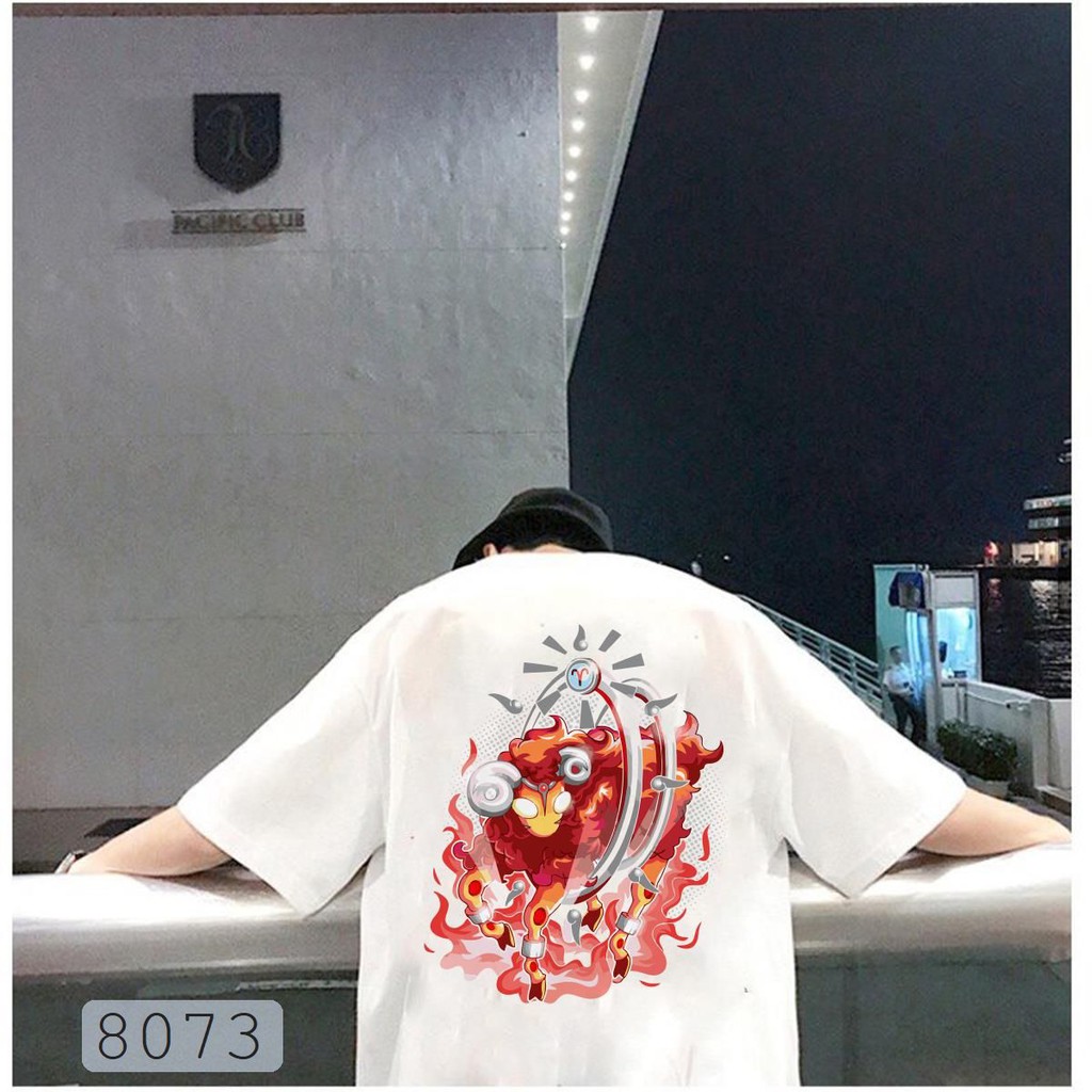 ÁO THUN AOMI UNISEX BẠCH DƯƠNG MẬT NGỮ 12 CHÒM SAO ARIES 12 CUNG HOÀNG ĐẠO TAY NGẮN TAY LỠ FREE SIZE