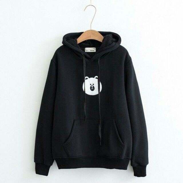 Áo hoodie, áo khoác nỉ thêu mặt gấu Line cute | BigBuy360 - bigbuy360.vn