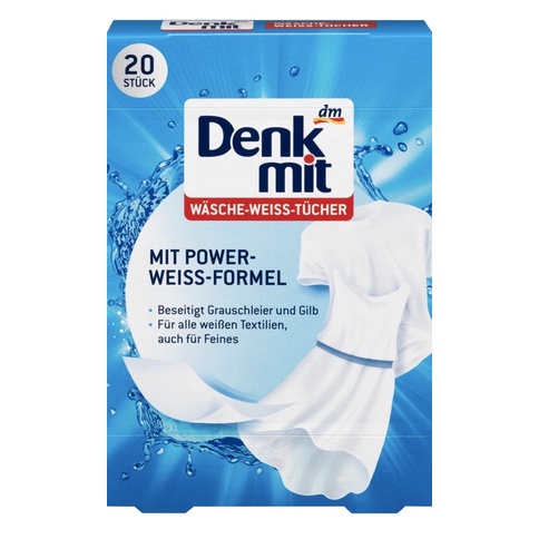 Denkmit Giấy tẩy trắng quần áo Đức 20 tờ