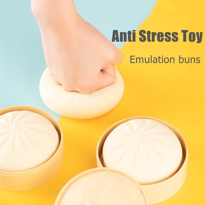 Đồ Chơi Mềm Dẻo Giảm Stress Hình Dáng Chiếc Bánh Bao Độc Đáo