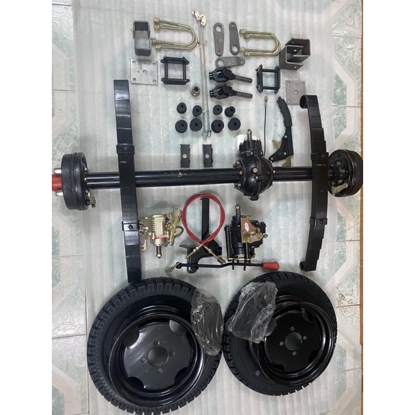 Bộ combo chế xe 3 bánh,cầu sọ 120cm,số tiến lùi dùng cho động cơ 100cc,110cc,125cc.cốt vào máy 17mm