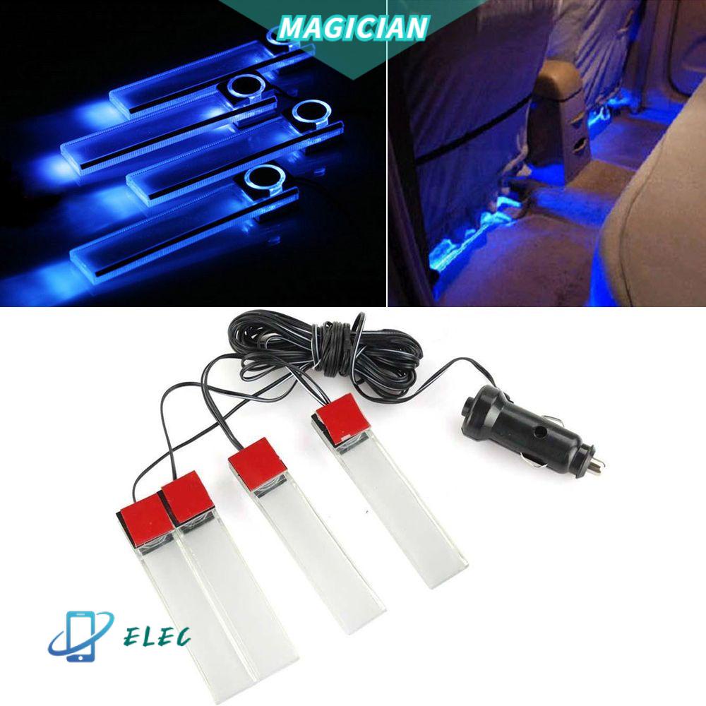 4 Đèn Led 12V Ánh Sáng Xanh Trang Trí Xe Hơi