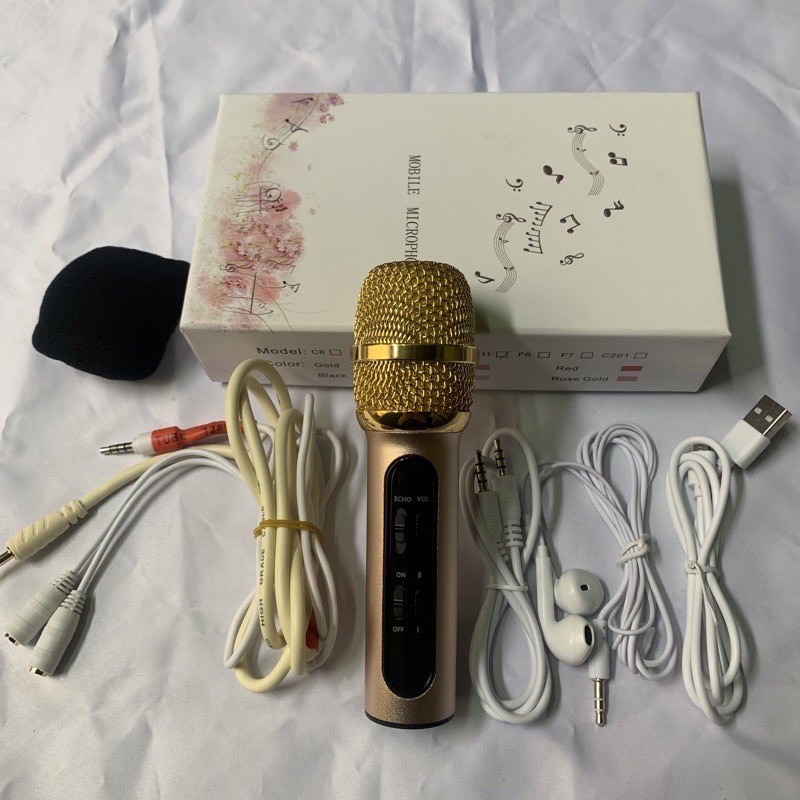 Mic Hát Livestream Karaoke cầm Tay C11-Bản NÂNG CẤP BẮT XA 1,5M kèm dây chia tai nghe hát song ca bảo hành 1 năm