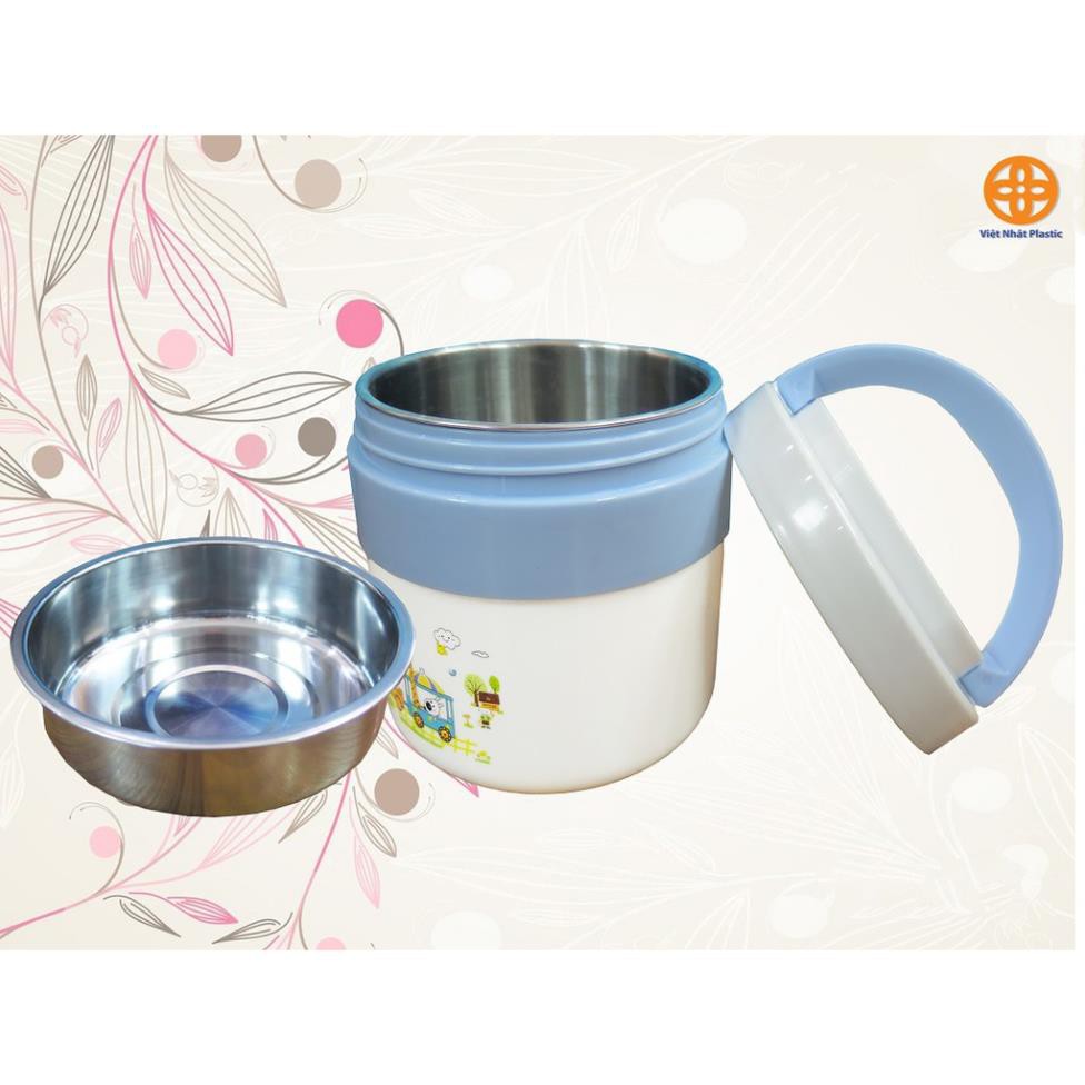 ( HÀNG HOT) Bình ủ nhiệt inox 2 ngăn việt nhật ( RẺ VÔ ĐỊCH)