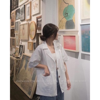Áo vest đũi linen cộc tay oversize the.sweaterweather TSW (ảnh thật)