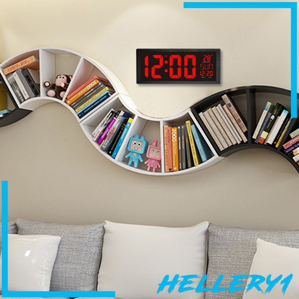 [Hellery1] Đồng Hồ LED Điện Tử Treo Tường Kỹ Thuật Số Cỡ Lớn Có Thể Gấp Lại