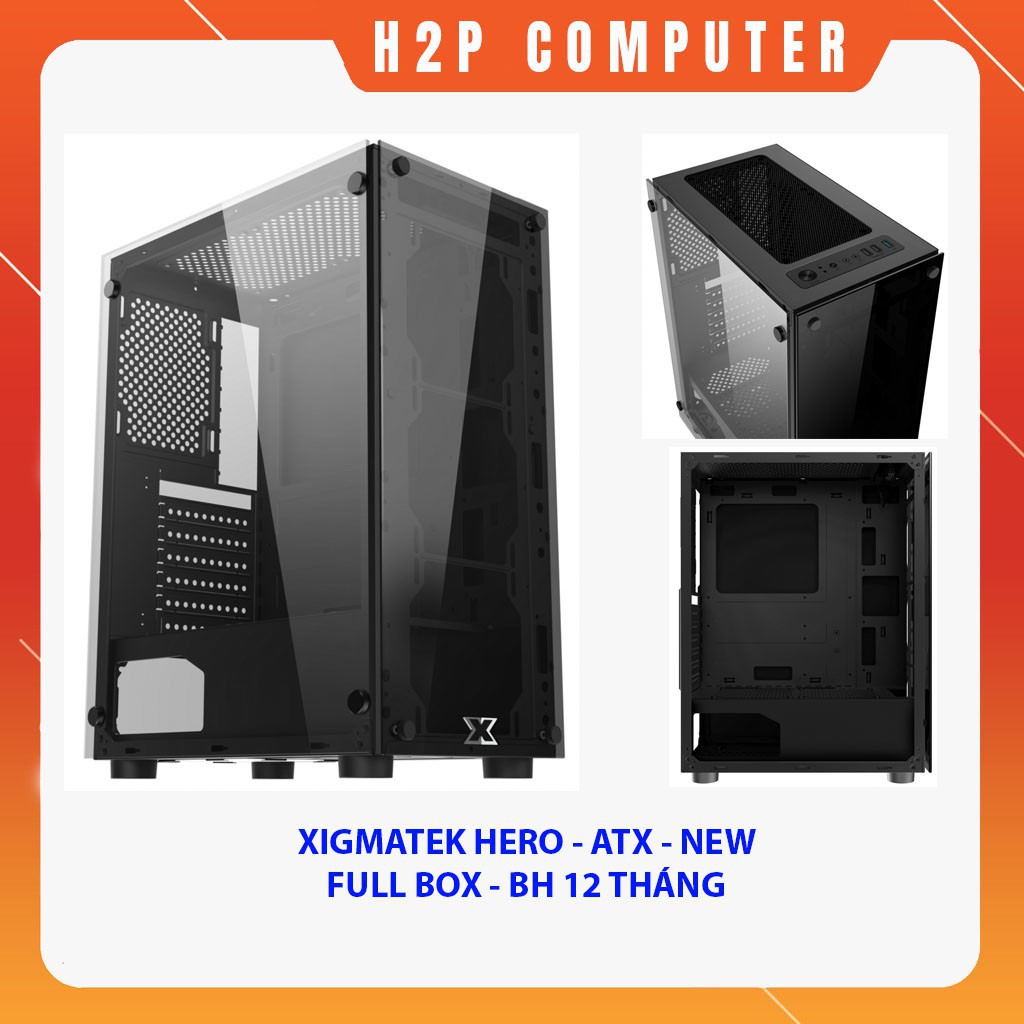 Vỏ Case Máy tính XIGMATEK HERO (EN45136) - ATX, 2 mặt cường lực - New - Chính hãng Mai Hoàng