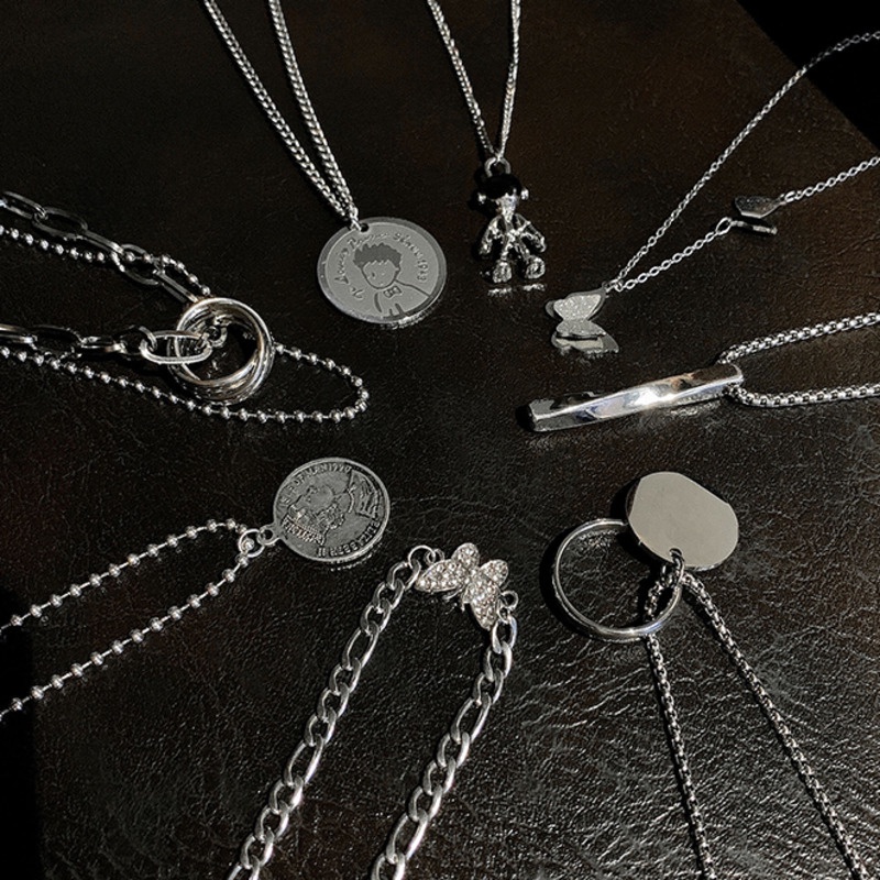 Vòng Cổ Dây Xích Ngắn Phong Cách Hip Hop Đơn Giản Cá Tính