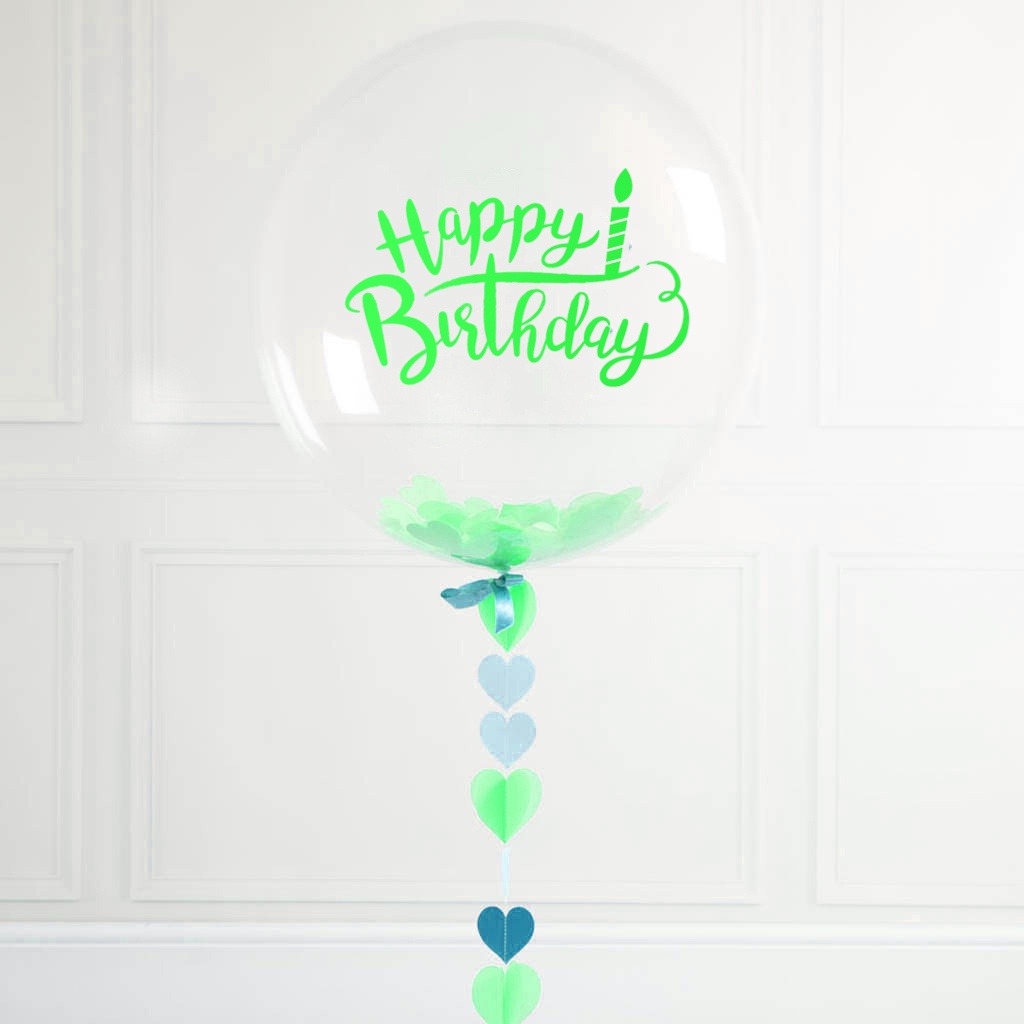 Decal Trang Trí Dán Tường Dán Bóng - Decal Sinh Nhật In Chữ Happy Birthday